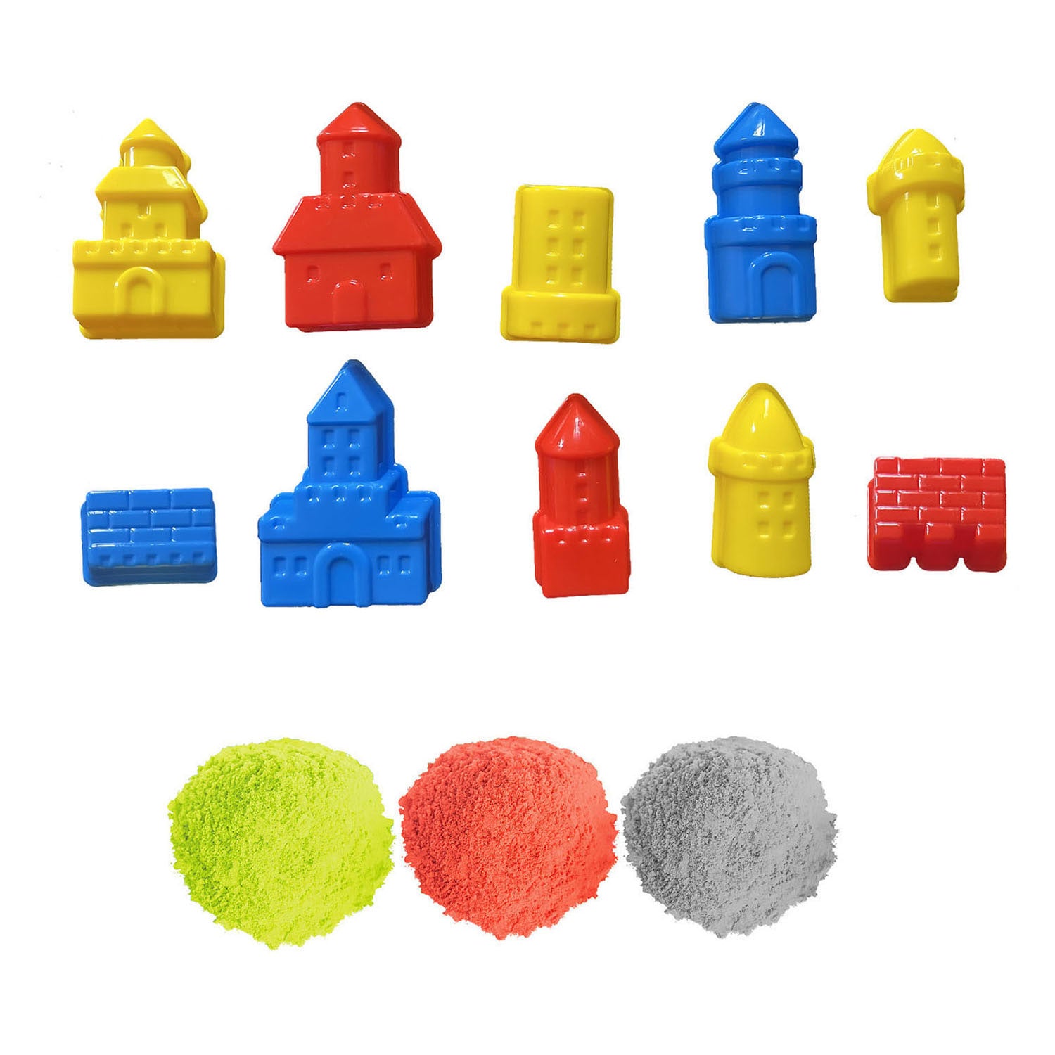 Vitality Zand Set, 3x150gr avec des formes de château
