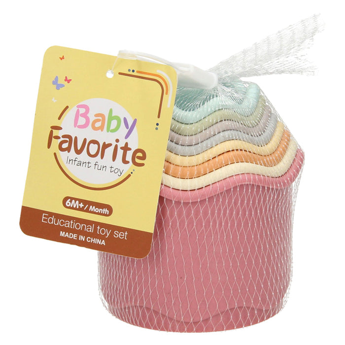 tasses d'empilement pastel
