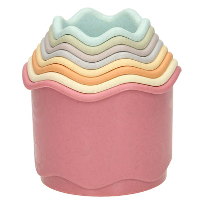 tasses d'empilement pastel