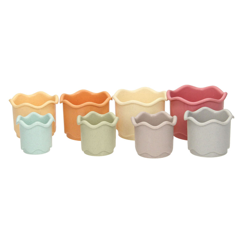 tasses d'empilement pastel