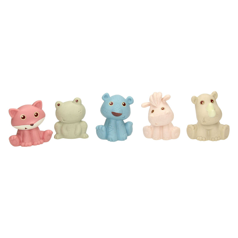 Lobbes bain animaux famille pastel, 9 pcs.