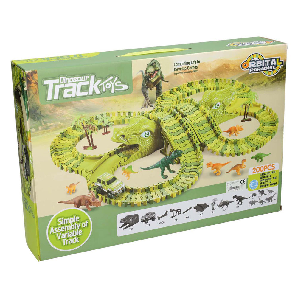 Ensemble de jeu complet Lobbes Dinotrack, 200 pièces.