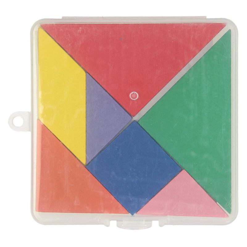 Puzzle tangram en bois, 7 mcx.