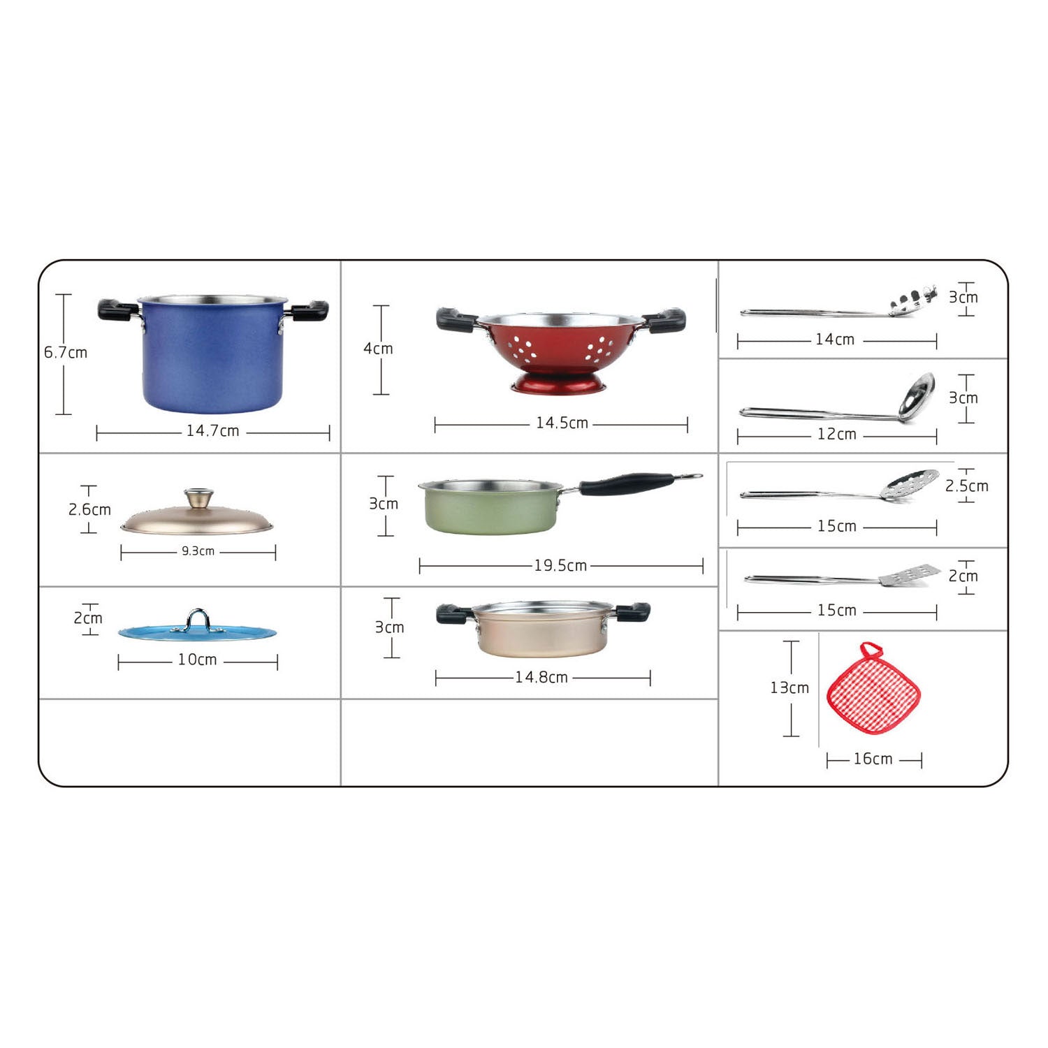 Ensemble de moule en acier inoxydable avec accessoires, 11dlg.
