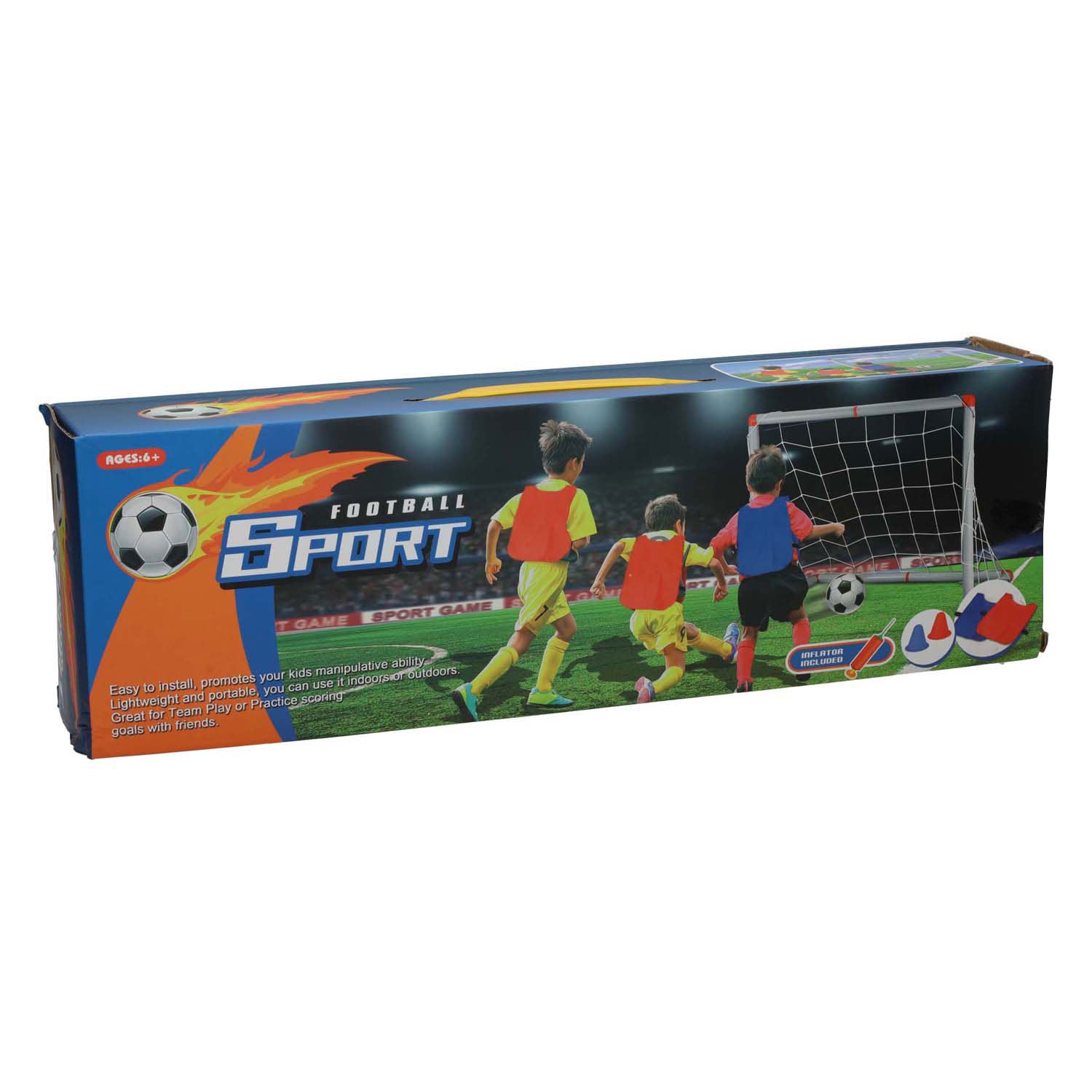 But de football avec accessoires, 6 pcs.