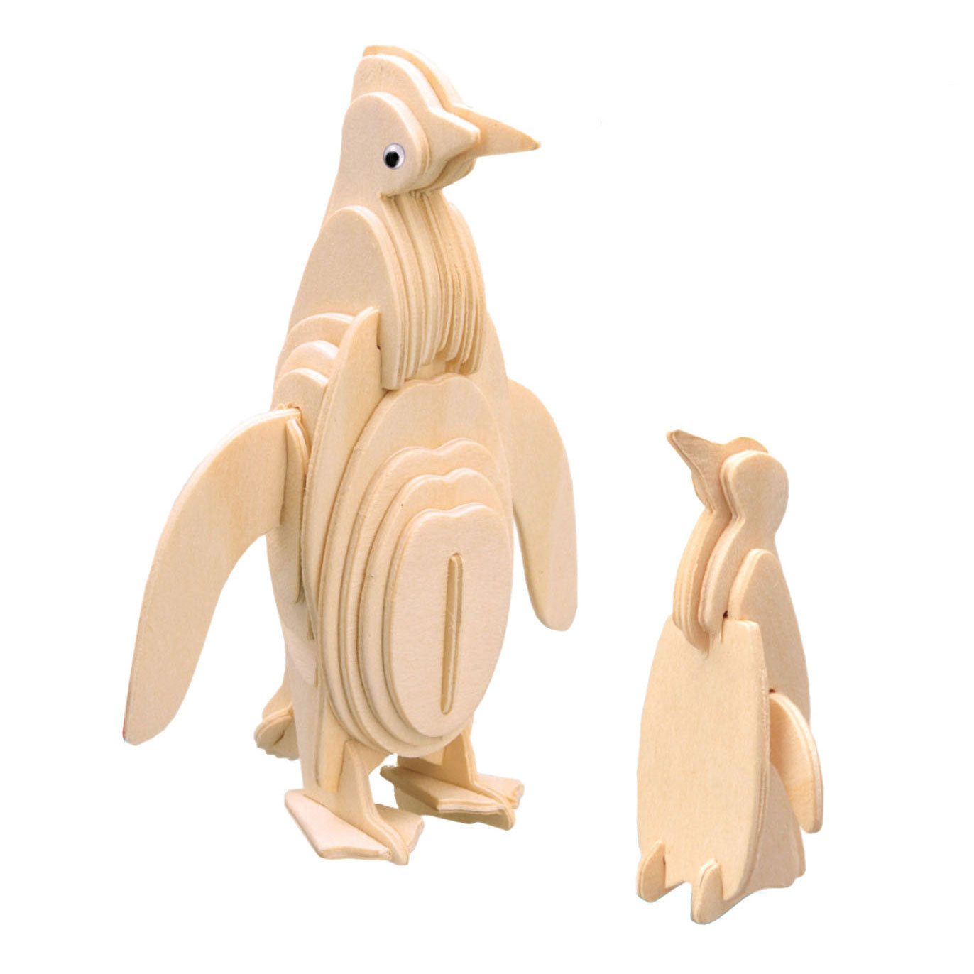 Kit de construction en bois Famille de pingouins