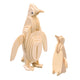 Kit de construction en bois Famille de pingouins