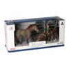 Playset chevaux avec gardien - gris marron