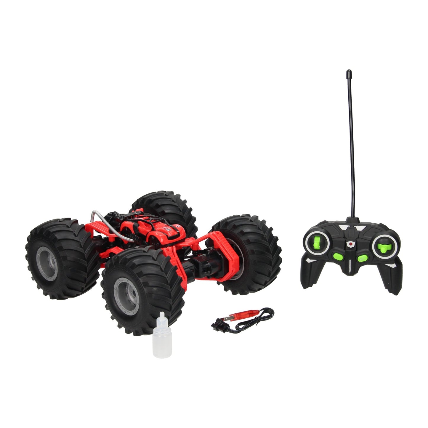 Monster truck de course RC avec fonction fumée - rouge