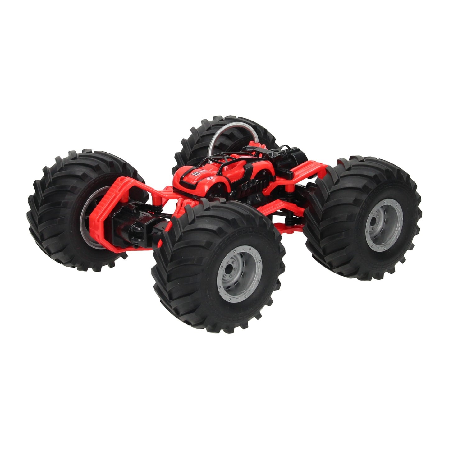 Monster truck de course RC avec fonction fumée - rouge