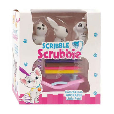 Scribble Crubbie coloriant les animaux avec le bain