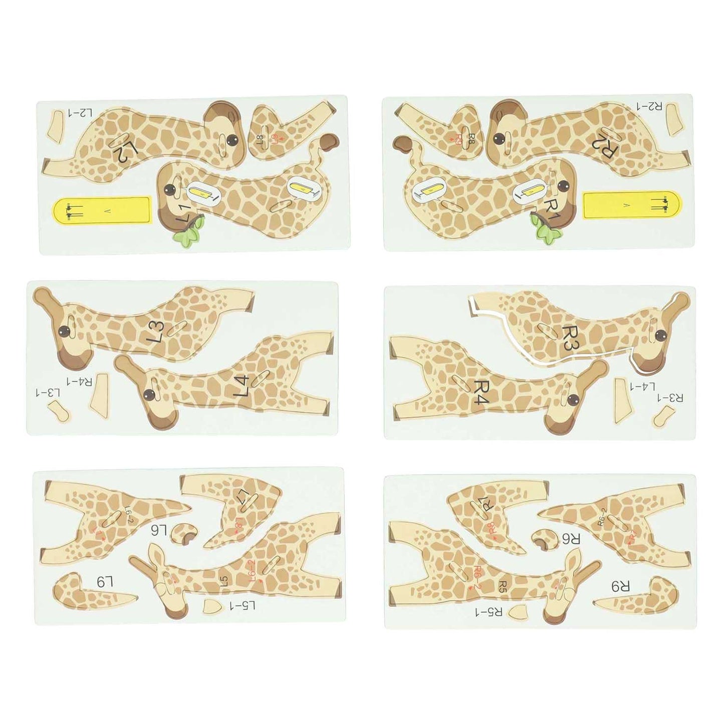 Puzzle 3D girafe, 30 pcs.