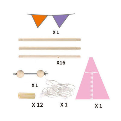 Tente tipi luxueuse avec lumières, 128 cm