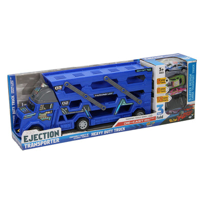 Transporteur de voiture dépliable avec fonction de tir - bleu
