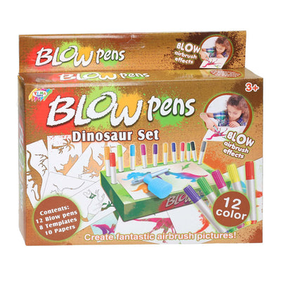 Coffret stylo souffleur avec pompe dinosaure