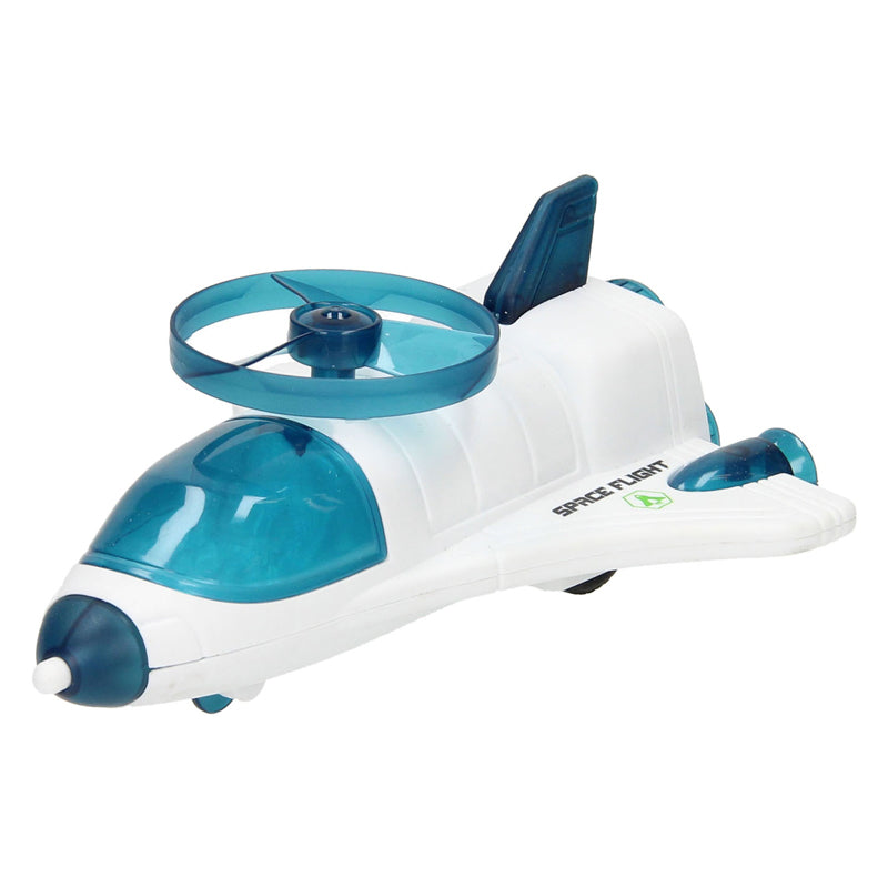 Navette spatiale avec hélice de tir