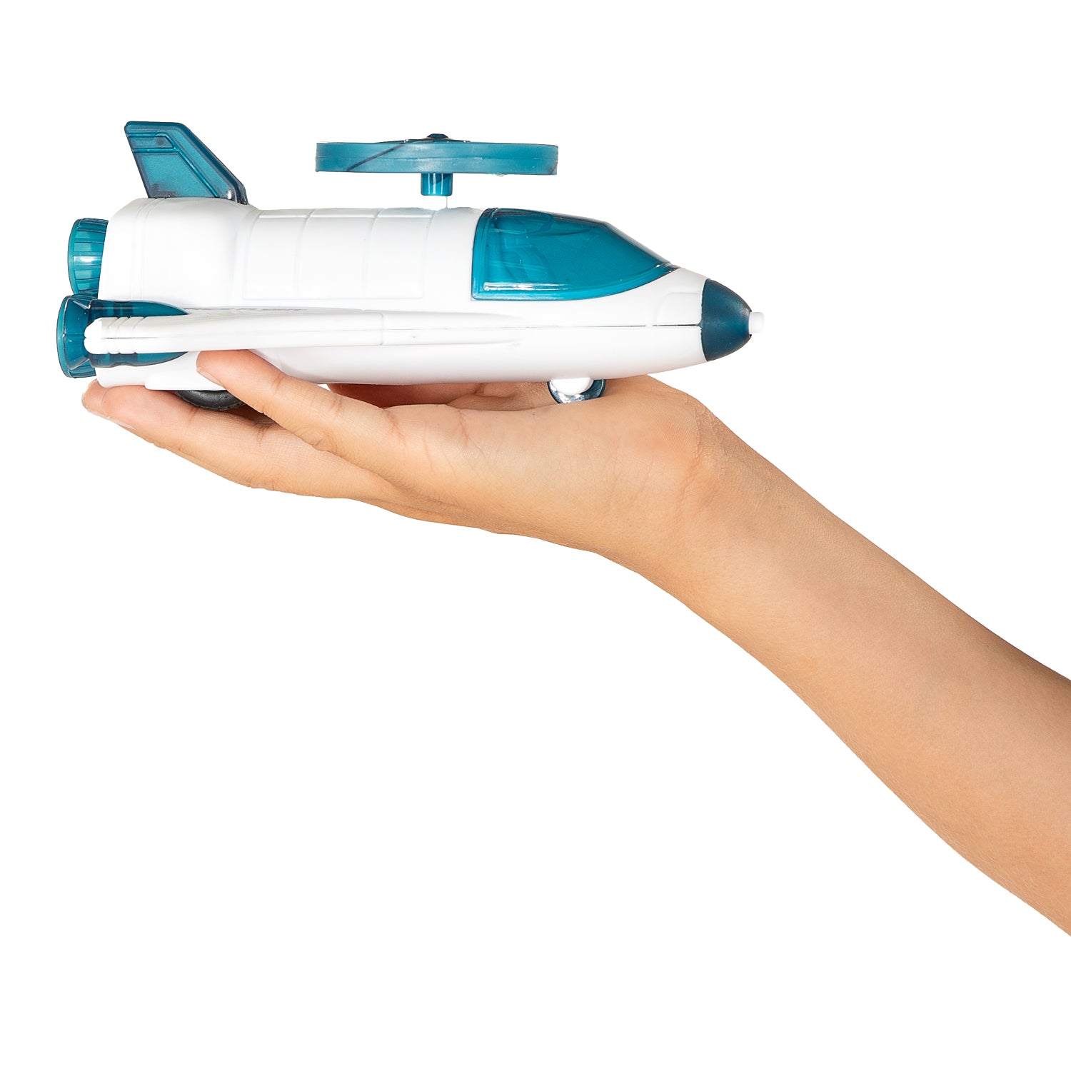 Navette spatiale avec hélice de tir