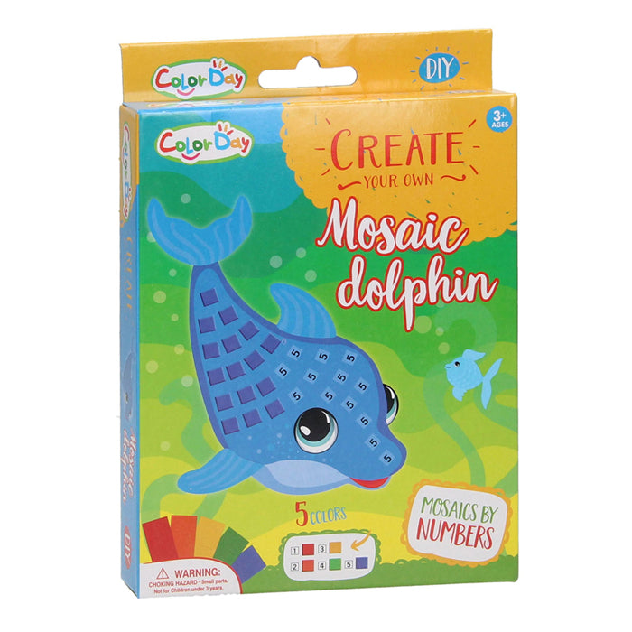 Faire un dauphin mosaïque