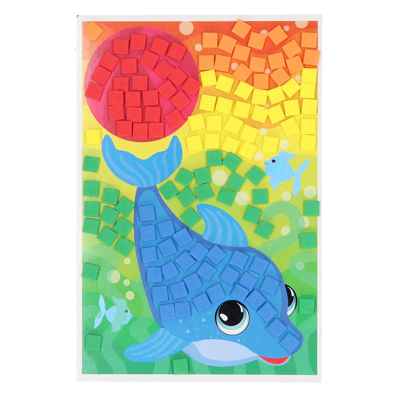 Faire un dauphin mosaïque