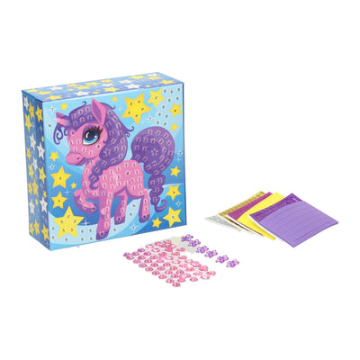 Boîte à bijoux en mosaïque décorée de licorne