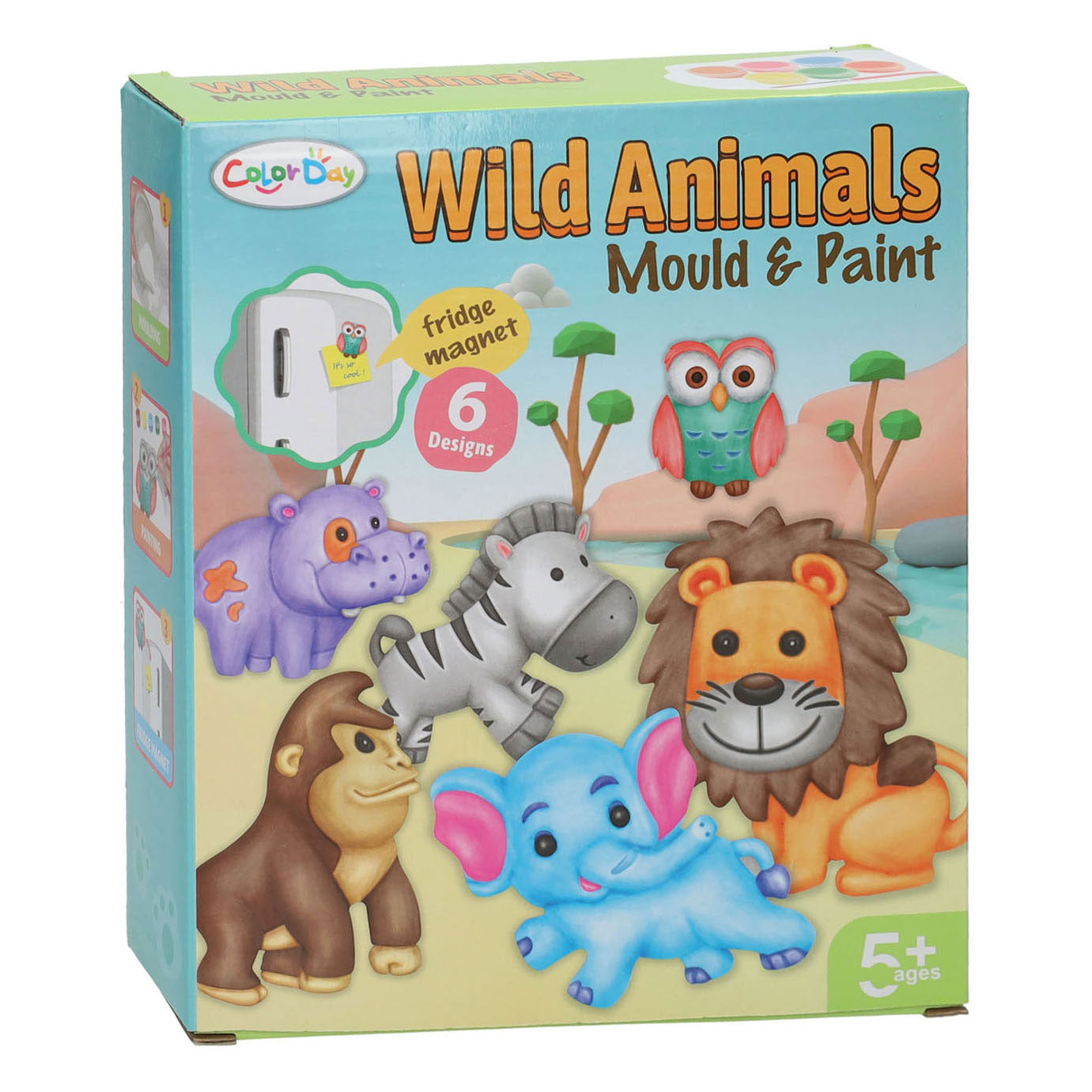 Verser la peinture des animaux sauvages