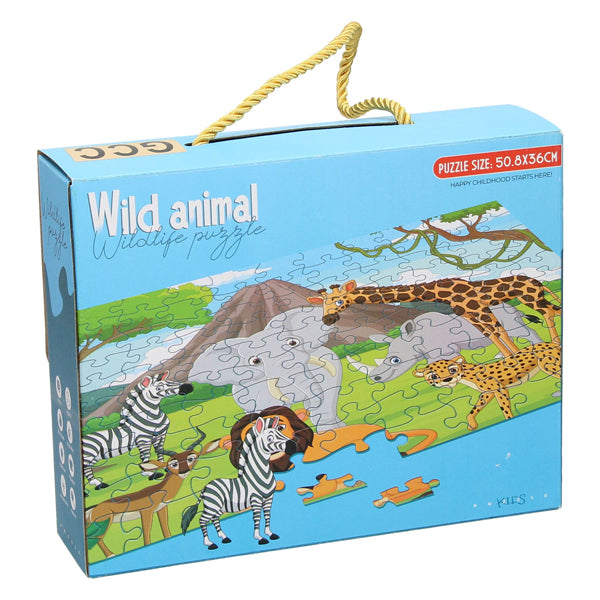 Puzzle de sol Animaux sauvages, 100e.