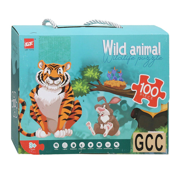 Puzzle de sol Animaux sauvages verts, 100e.