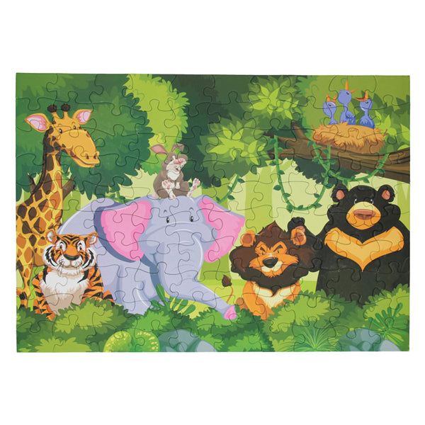 Puzzle de sol Animaux sauvages verts, 100e.
