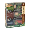 Coffret camion dinosaures et requin, 3 pcs.