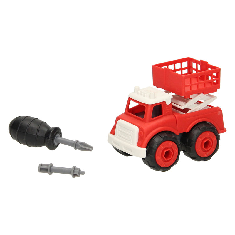 Véhicule de brigade de pompiers avec roues à visible rouges