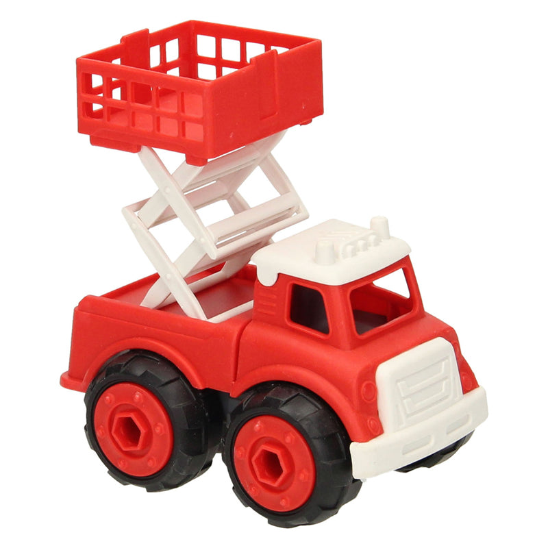 Véhicule de brigade de pompiers avec roues à visible rouges