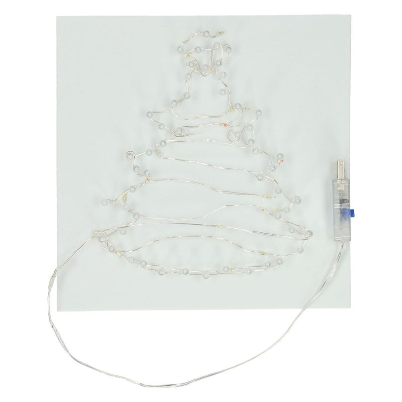 String Art Christmas Tree avec des lumières LED