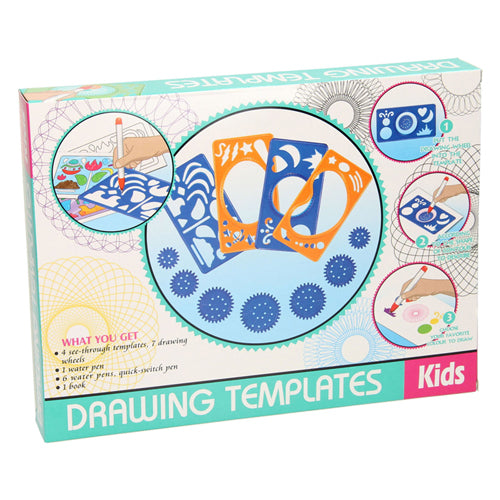 Gabarits de jeu de dessin en spirale, 19 pcs.