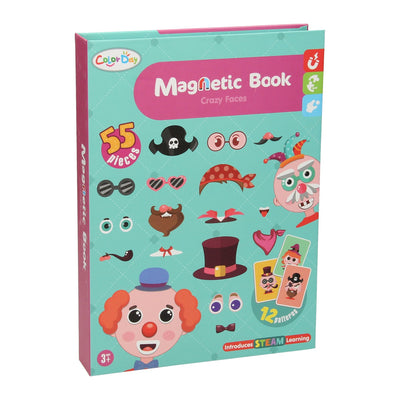 Livre de rangement magnétique - visages fous, 55 pcs.