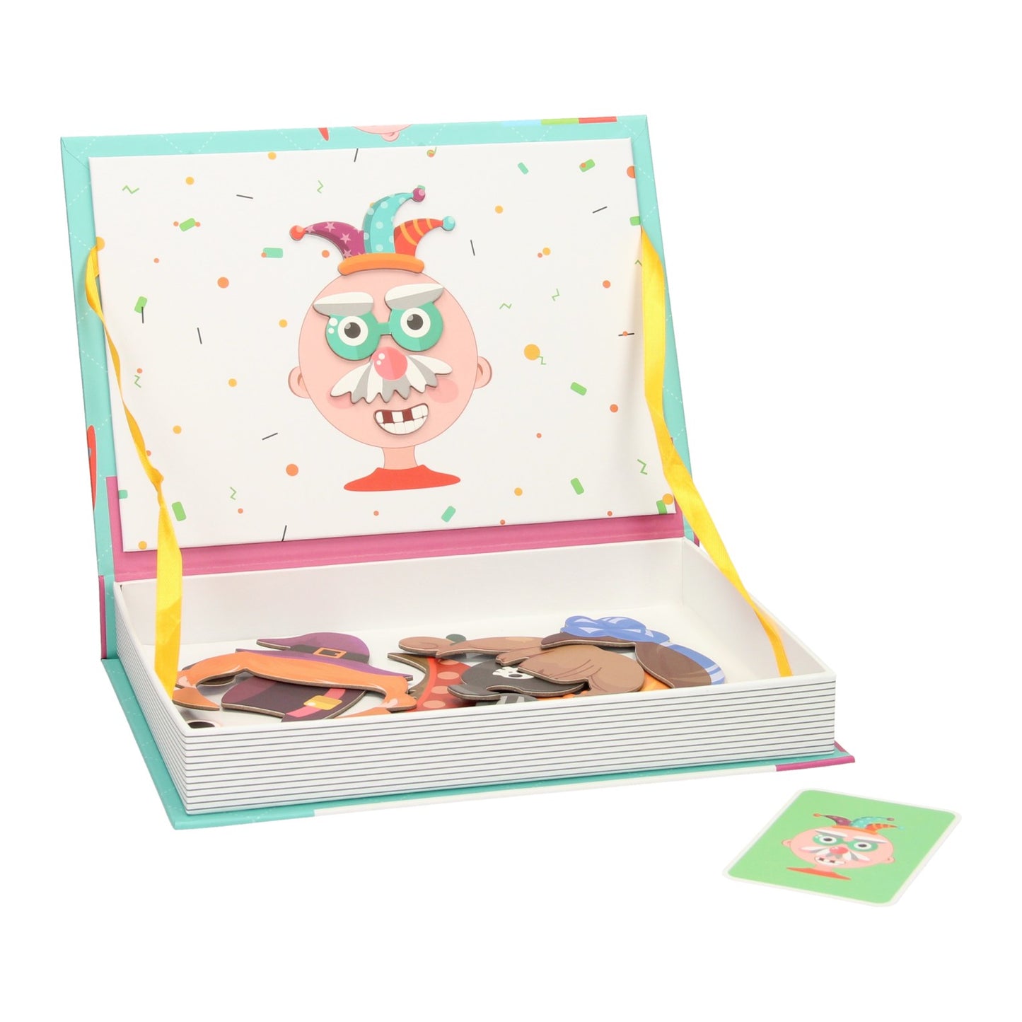 Livre de rangement magnétique - visages fous, 55 pcs.