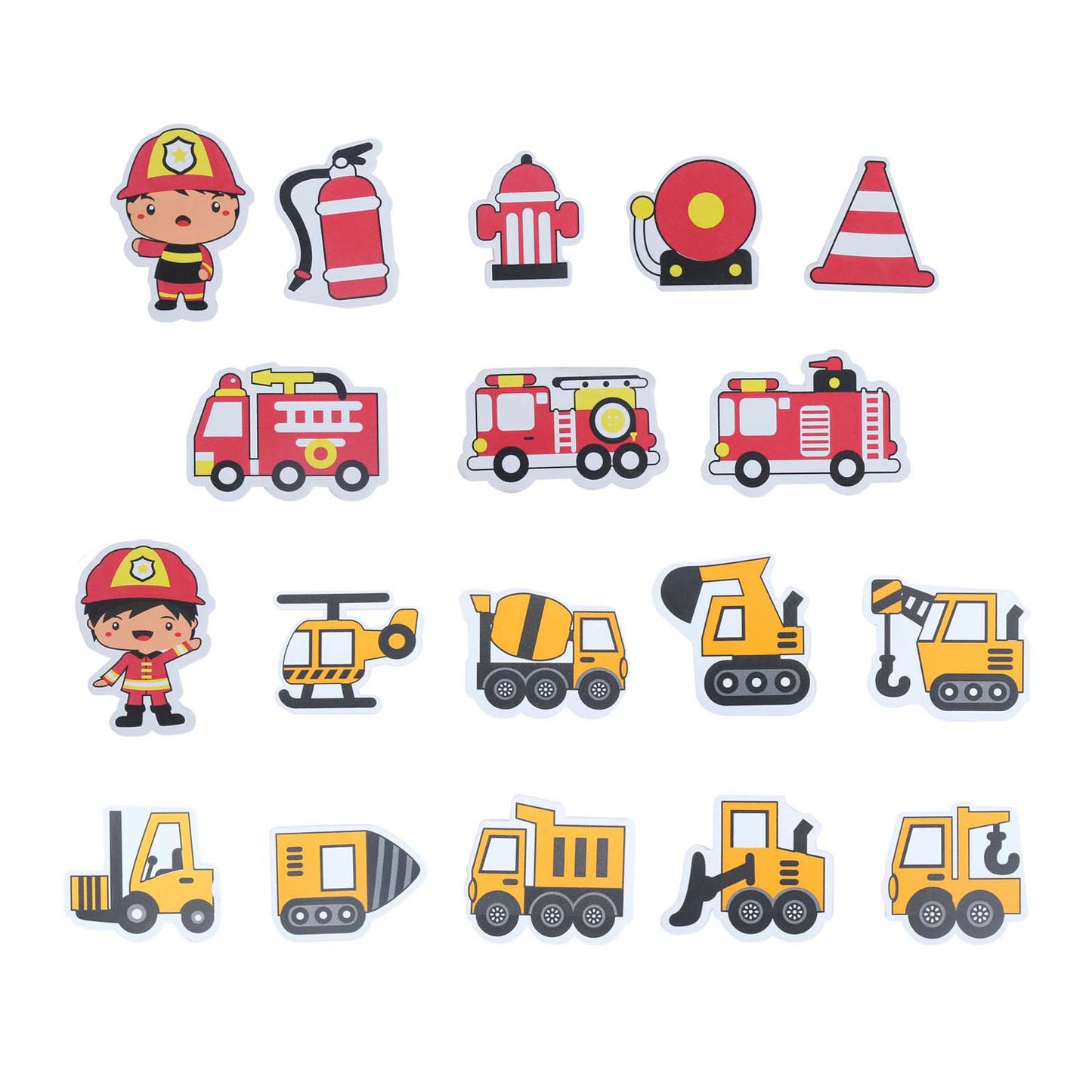 Figurines de bain moussant construction de pompiers