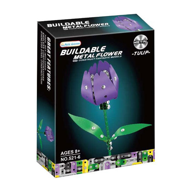 Jeu de construction en métal tulipe