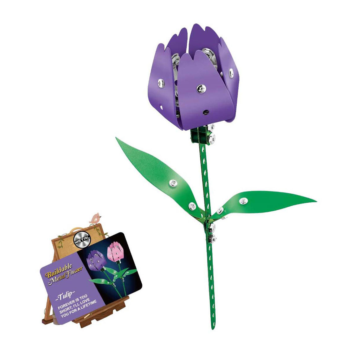 Jeu de construction en métal tulipe