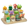 Blocs de construction mis en vitrine de fleuriste
