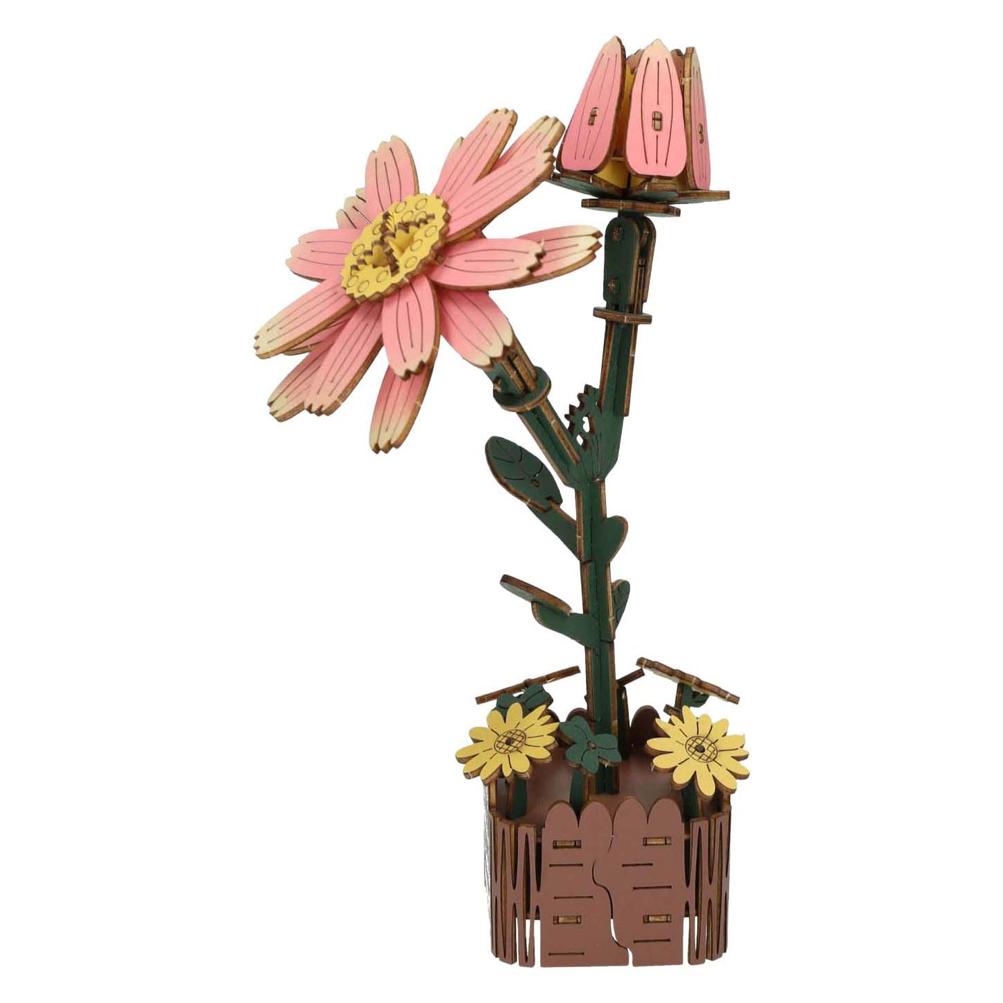 Kit de construction 3D en bois fleur de marguerite - 99 pièces.