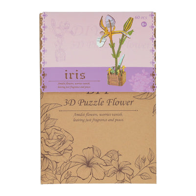 Kit de construction 3D en bois iris - 60 pièces.