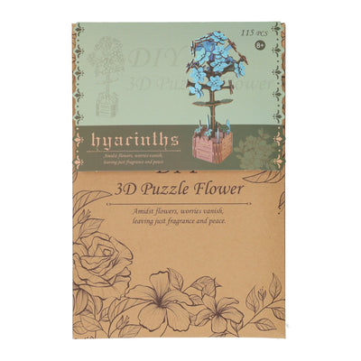 Kit de construction 3D en bois Jacinthe - 115 pièces.
