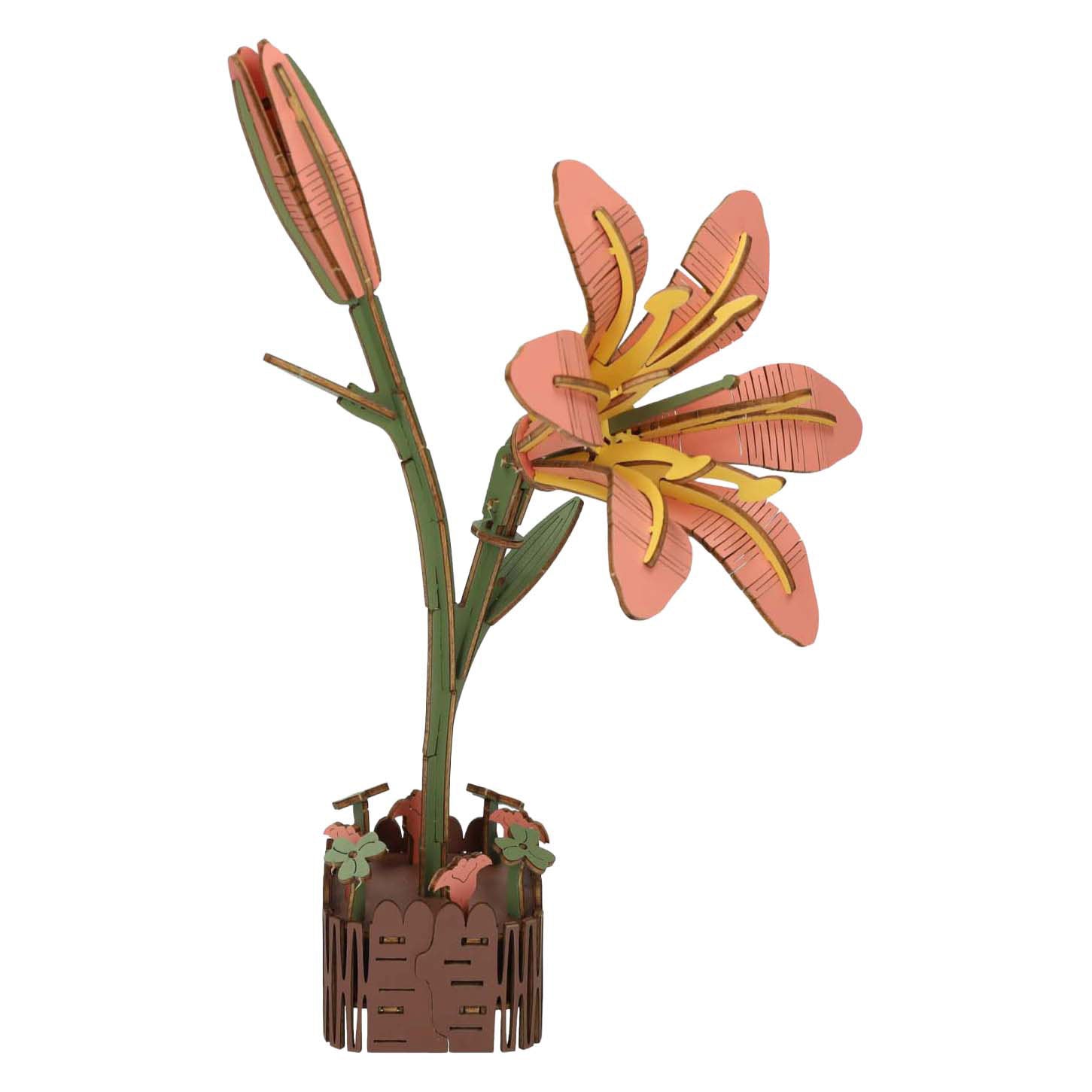 Kit de construction 3D en bois Lily - 71 pièces.
