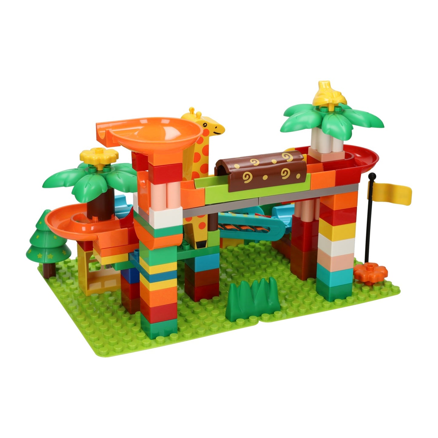 Blocs de construction piste de balle musicale jungle - 109 pcs.