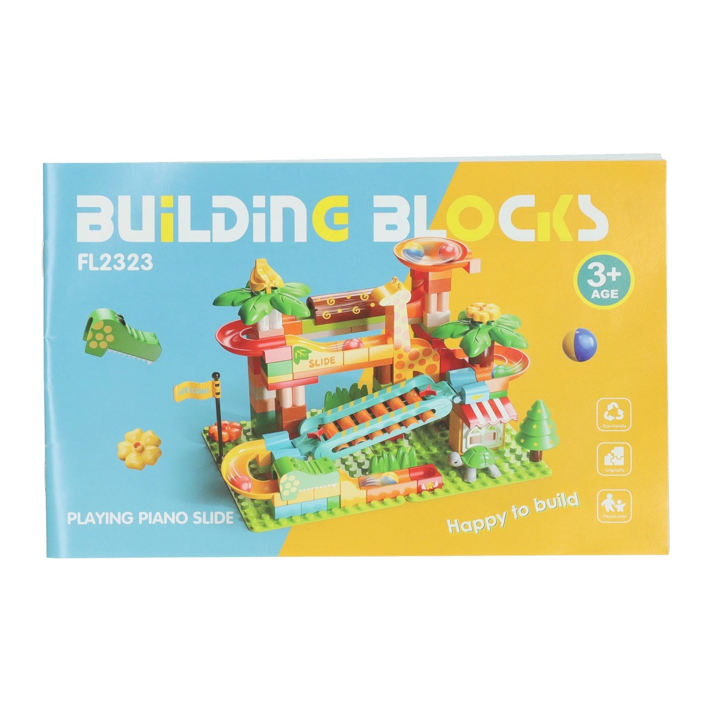Blocs de construction piste de balle musicale jungle - 109 pcs.