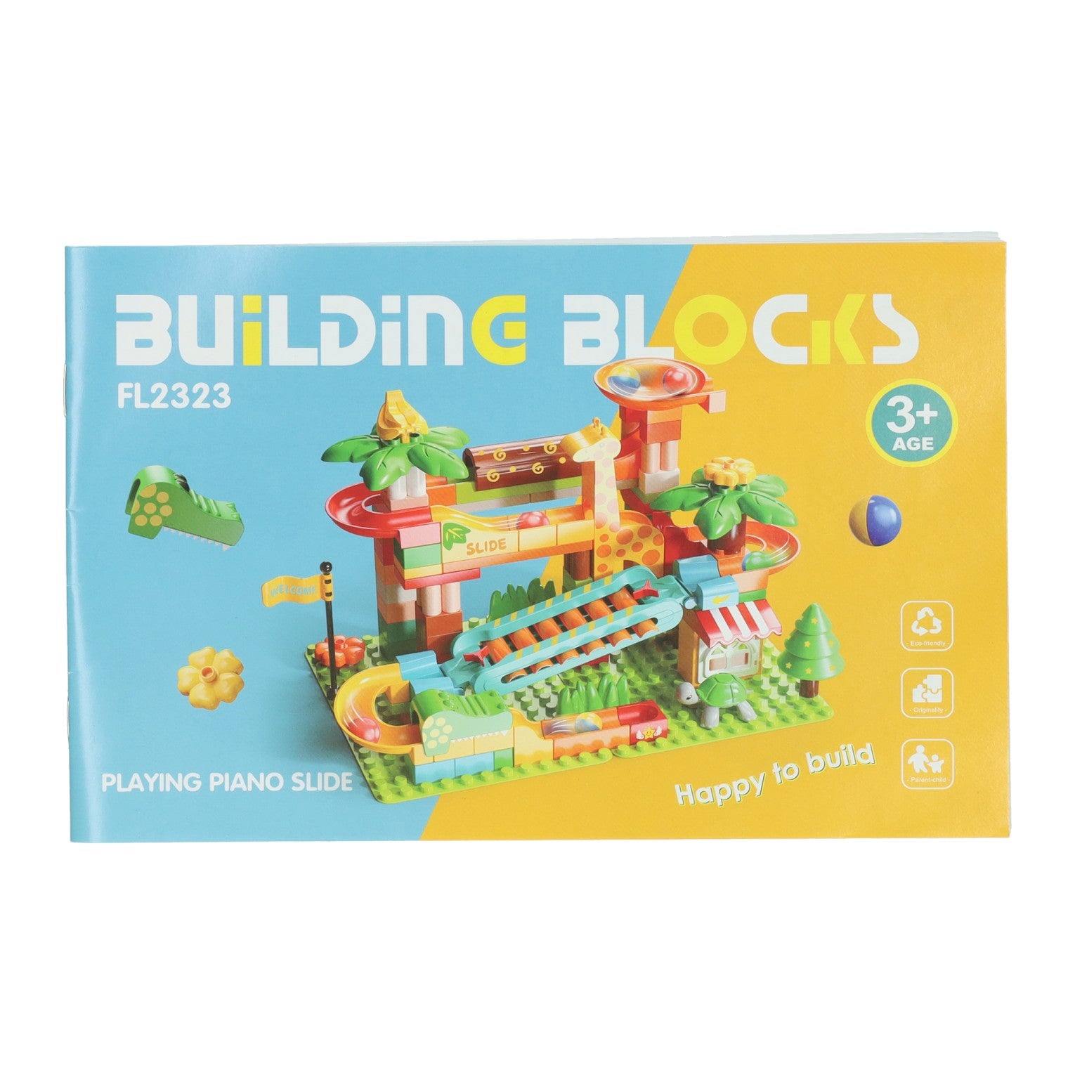 Blocs de construction piste de balle musicale jungle - 109 pcs.