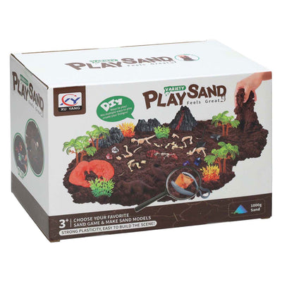 Jouez au monde des dinosaures de sable avec un tapis de jeu