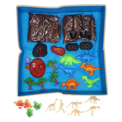 Jouez au monde des dinosaures de sable avec un tapis de jeu