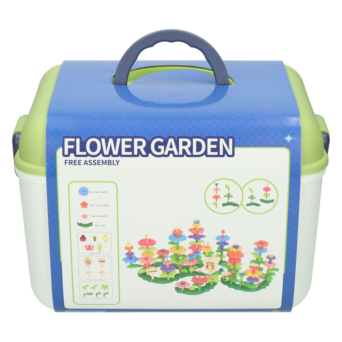 Jeu de construction fleurs - 123 pièces.