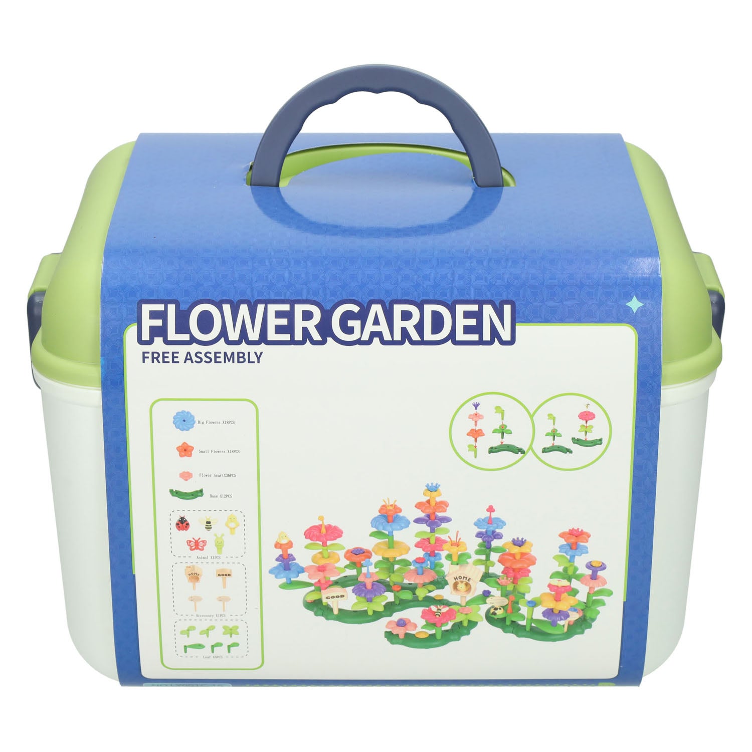Jeu de construction fleurs - 123 pièces.
